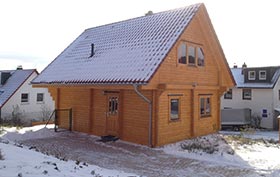 Auch im Winter ist unsere Harzer Blockhütte in Bad Sachsa sehr beliebt.